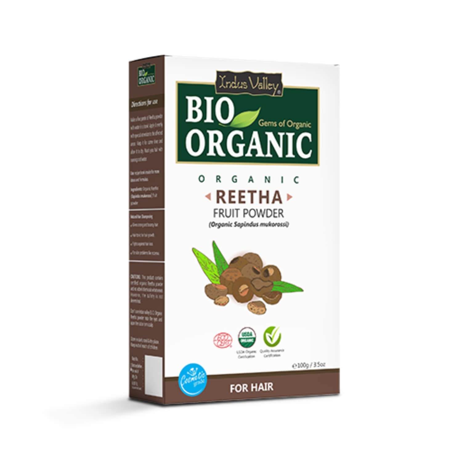 Organic Reetha powder for hair with Amla and Shikakai hair pack