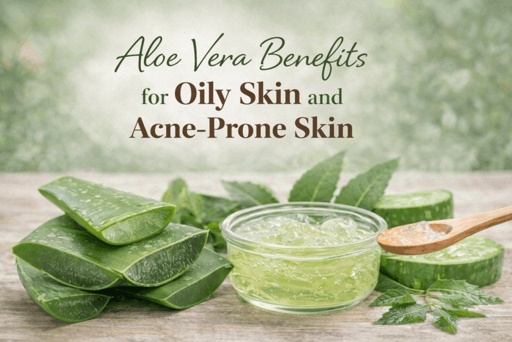 aloe vera benefits for oily skin and acne-prone skin naturally