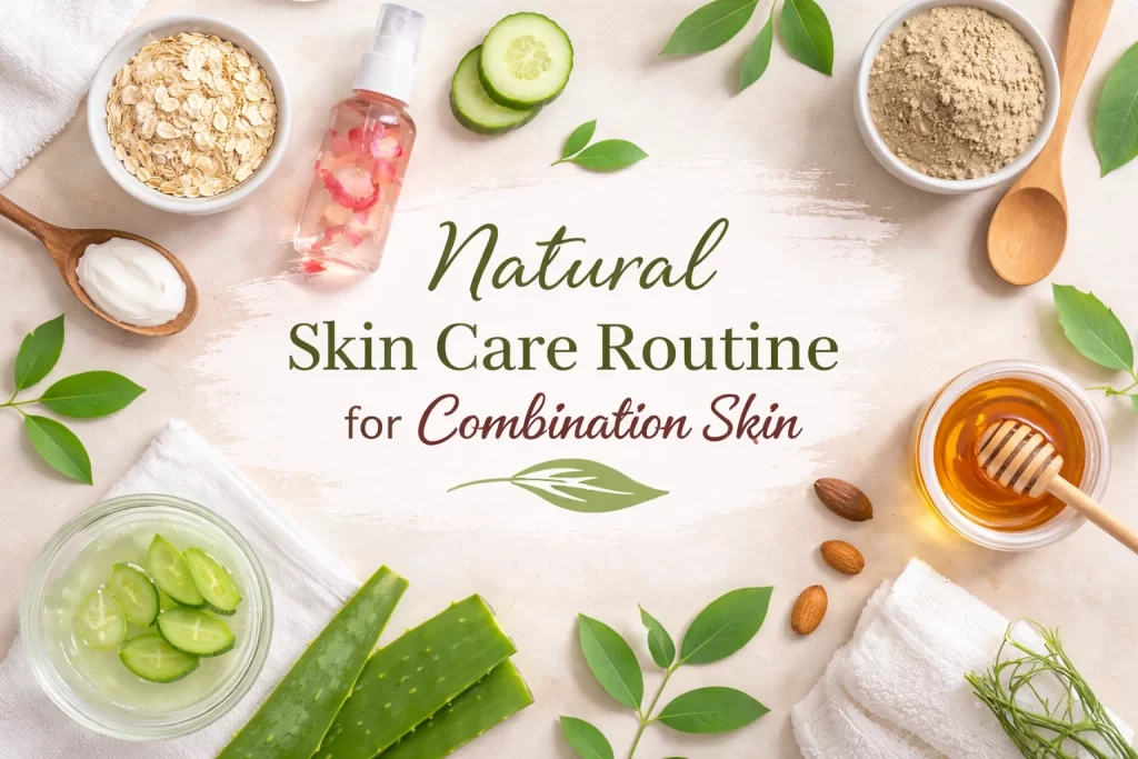 Natural skin care routine using aloe vera and rose water