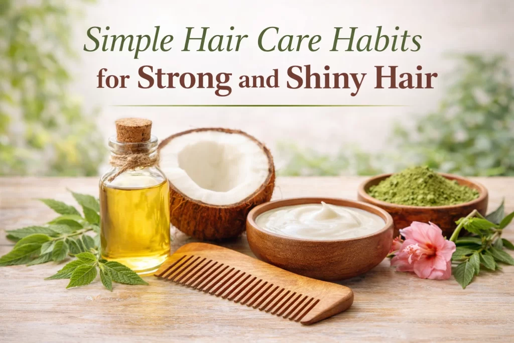 simple hair care habits for healthy and shiny hair naturally